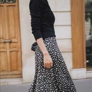 C/Meo Collective Black Sway floral skirt